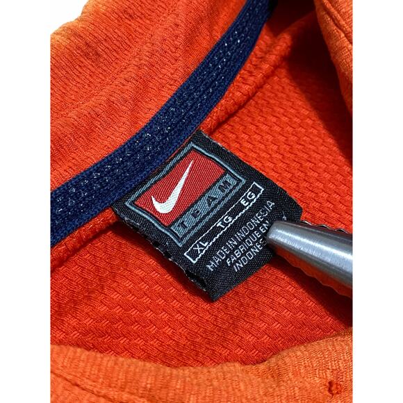 Syracuse Polo Shirt Mens XL Orange Vintage Nike Team NCAA Basketball Golfer - Picture 4 of 15